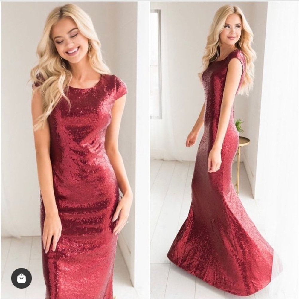 Neesee’s Dresses Red Sequin Dress